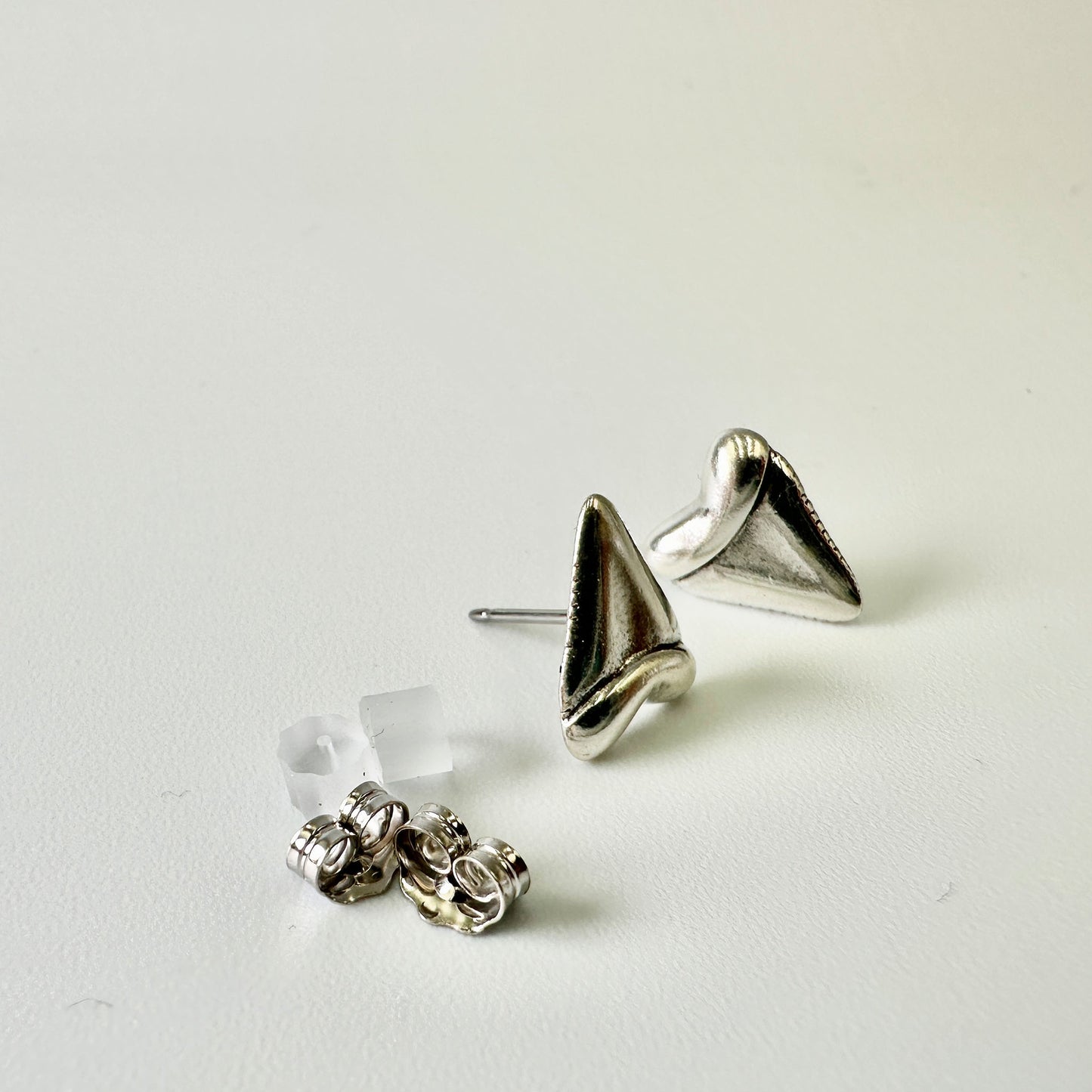 Sterling Silver Shark Tooth Posts
