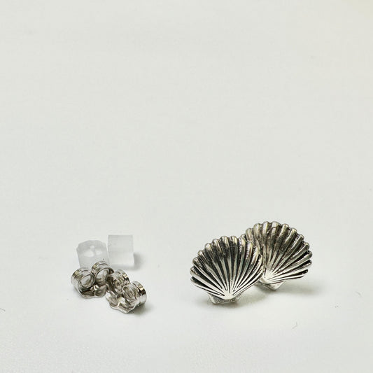 Sterling Silver Scallop Shell Posts