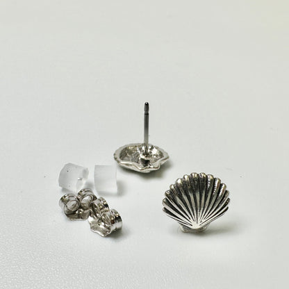 Sterling Silver Scallop Shell Posts