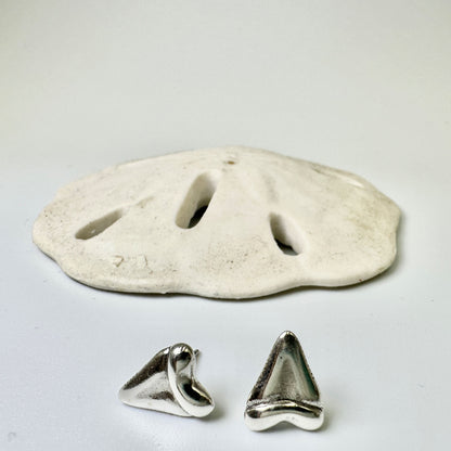 Sterling Silver Shark Tooth Posts